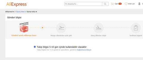  YANWEN -ALİEXPRESS kargo takip