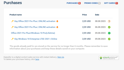 Winodws 10 Enterprise LTSC 2021  Online  2,05 $