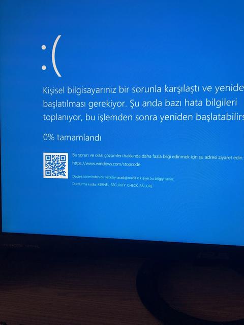 Mavi ekran hatası win10