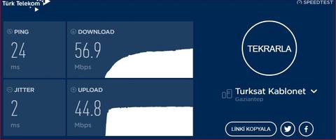 Bilgisayarda düşük upload değeri varken kablosuz mobilde 2 katı