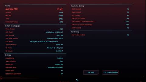 Ryzen 9 7950x3D, Radeon 6900XT ve MSI MPG x670E Cyberpunk 2077, Baldur's Gate 3 ve Starfield