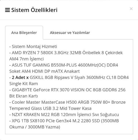 Render ve mimarlık için sistem önerisi