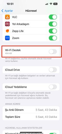 Wifi Bağlıyken Hücreseli Kullanamama