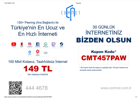 ComNet İndirim Kodu