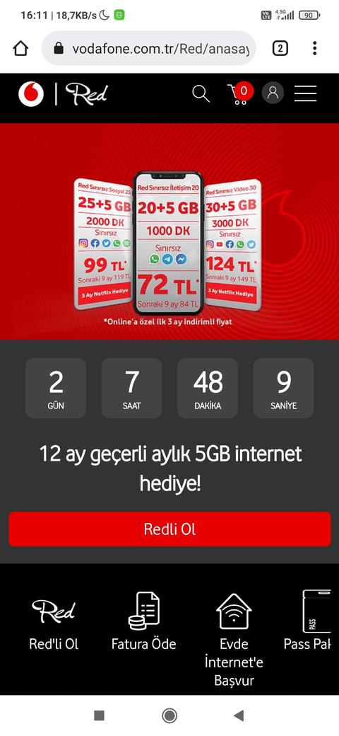 Vodafone Red Tarifeleri Ve Pass Özellikleri//