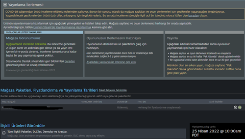 Steam'de Oyunumu Yayınlamak Üzereyim