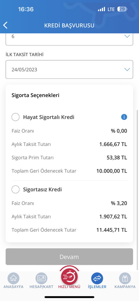 Yeni Müşterilere Özel "0" Faizli Kredi ve Nakit Avans