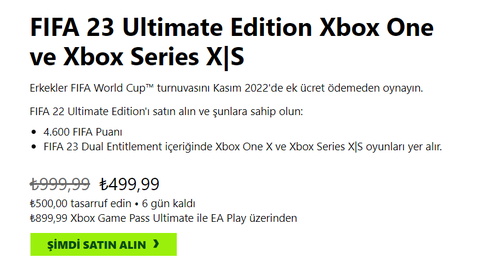 XBOX FİFA 23 ULTİMATE SURUM  WEB ACIK HESAP