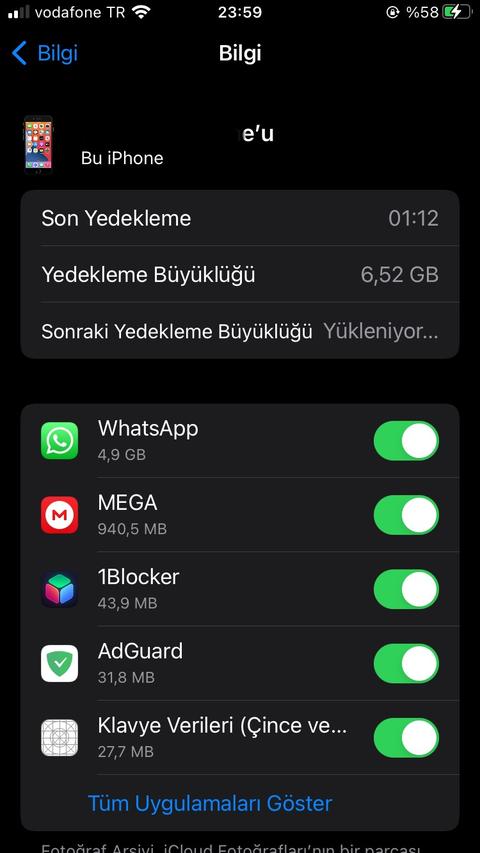 Whatsapp iCloud 2 farklı yedekleme sorunu?