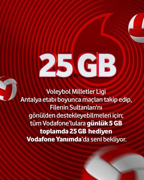 Vodafone’dan 19 Mayıs’a kadar her gün 5 GB internet hediye