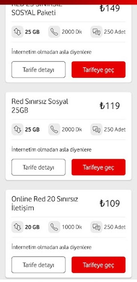 VODAFONE GİZLİ ÖZEL TARİFE TEKLİF PAYLASMA YAPİSİ GUNCELDİR 31.12.2024 |  DonanımHaber Forum » Sayfa 57