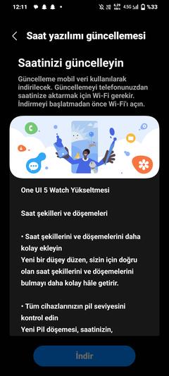 Samsung Watch 4 classic One Ui 5 güncellemesi aldı