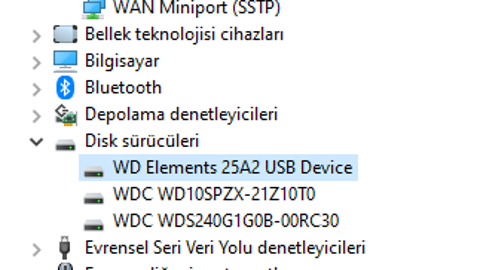 WD Elements HDD bilgisayar görmüyor/başlatılamıyor.