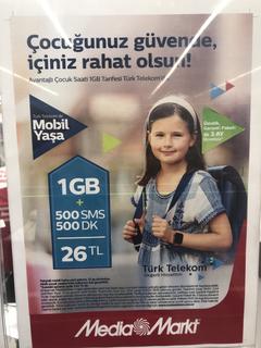 1 GB, 600 SMS/Dakika 79₺ (Akıllı Çocuk Saati Alana 29₺)  Teknosacell (Türk Telekom) ile sizlerle!