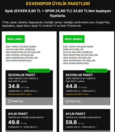 Exxen ve Exxenspor [ANA KONU] S Sport ve S Sport 2 Kanalları EXXEN’de