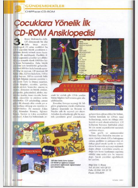 Ansiklopedi CD-ROM (3.Boyut - 1997) aranıyor