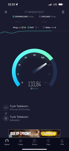 TÜM OPERATÖRLER 4,5G HIZ TESTİ [ANA KONU] 5G YE DOĞRU ADIM ADIM