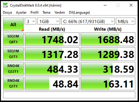 M.2 SSD okuma/yazma hız sorunu