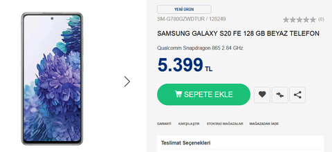 Samsung Galaxy S20 Fan Edition [ANA KONU] (Her Şey İlk Sayfada!)