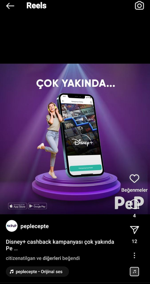 PeP Kart ve hesap kullanımı ücretsiz 