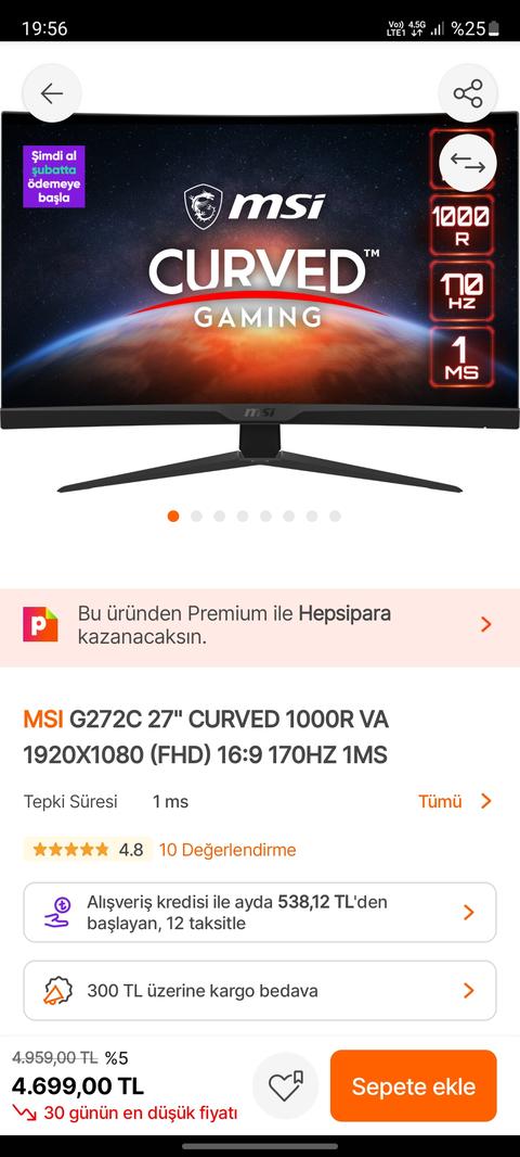 lenovo legion r25I-30 mu yoksa MSI G272C mi