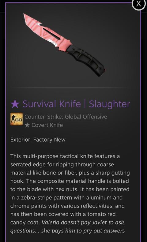 Cs:Go Survival Knife : Slaughter