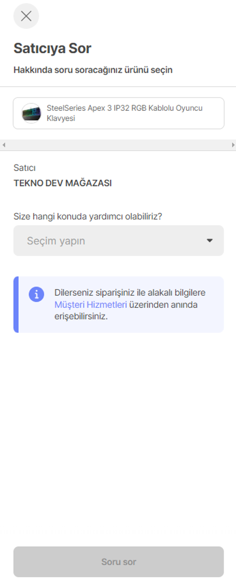 HEPSİBURADA SATICISI OLAN OCAK DÜNYASI SERİ NUMARASI TUTMAYAN ÜRÜN YOLLADI