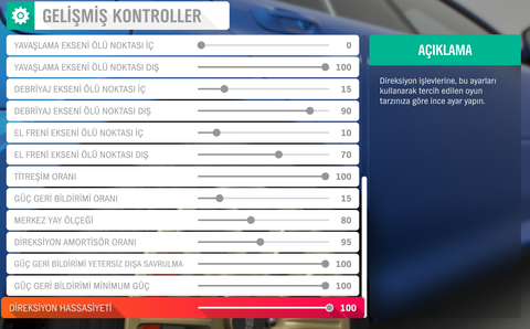 Forza horizon 4 direksiyon ayarı