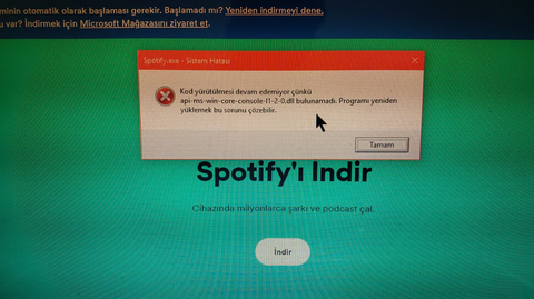 Spotify dll sorunu