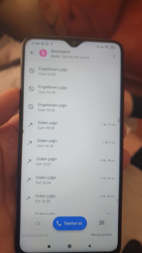 Redmi Note 8 Pro telefonumda engellediğim bir numara yok ama arama listesinde engellenen çağrı var