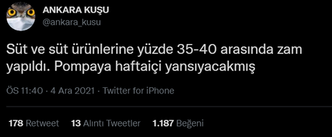 Pazartesi zamları 6.12.2021