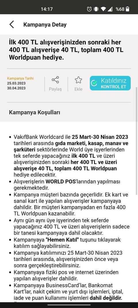 Vakıfbank Ramazan Özel Market Kampanyası 400tl Worldpuan