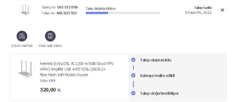 Keenetic Modem OVY - (İade Süreci)