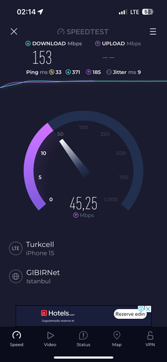 TÜM OPERATÖRLER 4,5G HIZ TESTİ [ANA KONU] 5G YE DOĞRU ADIM ADIM