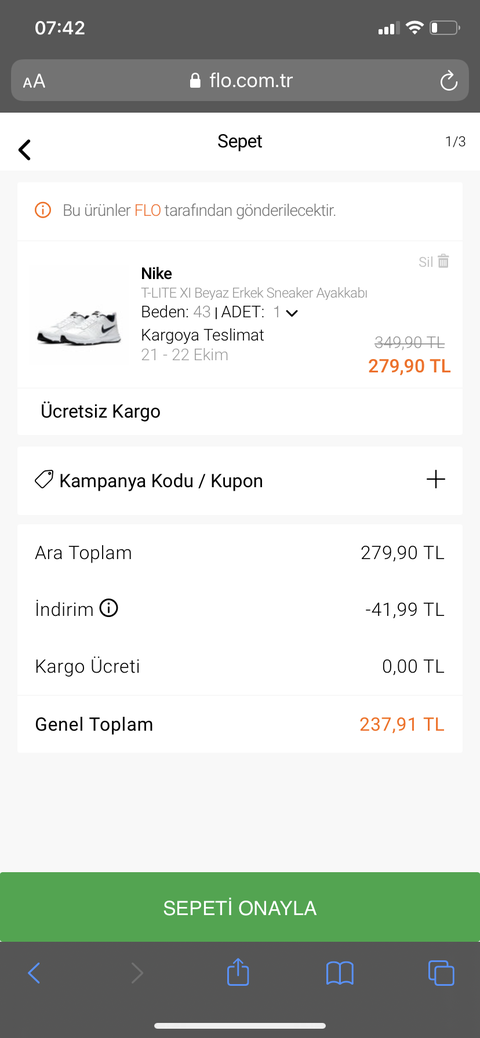 YANIYOR! Nike T Lite XI Beyaz Erkek Sneaker Flo-Vodafone 237 TL