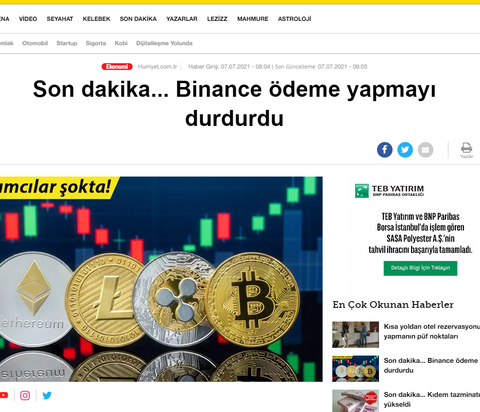 Binance Ödeme Yapmayı Durdurdu!