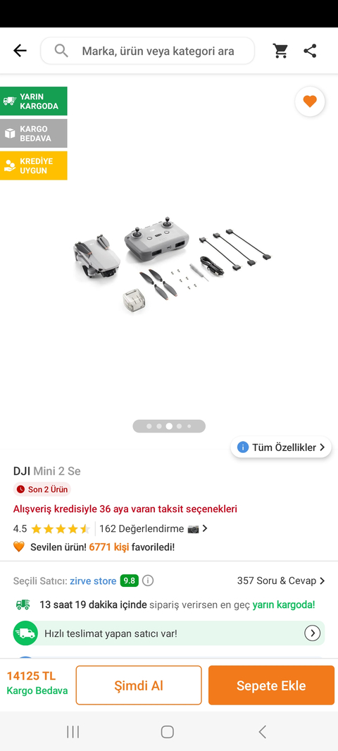 Dji-Mini 2SE DRONE 10.599 TL