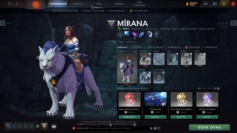 Satılık 1.9k mmr 5k bs zibilyon tane eşsiz skin ile hesap :)