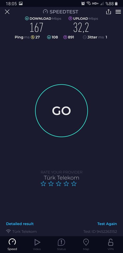 Fiber internet Hız değişikliği yaptım, ping yükseldi hız düştü.