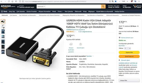 HDMI to VGA dönüştürücü ile Xbox oynamak.