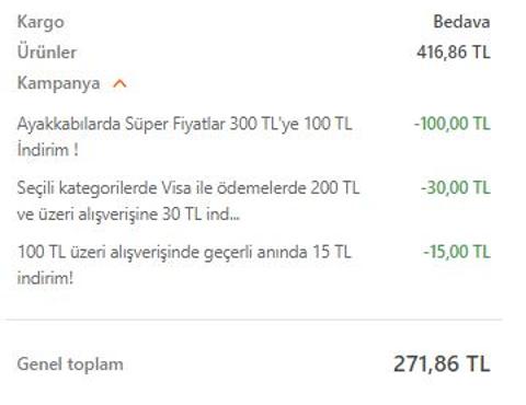 Hepsiburada Ayakkabılarda 300 TL'ye 100 TL İndirim ! + Visa ile 200'ye 30 TL İndirim