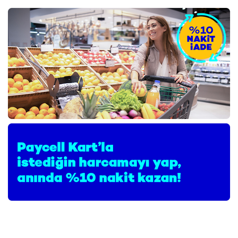 Paycell Kart ile Anında %10 Hediye!