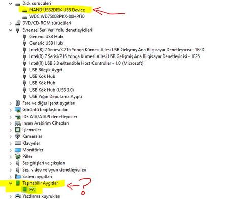 USB Bellek Problemi Var