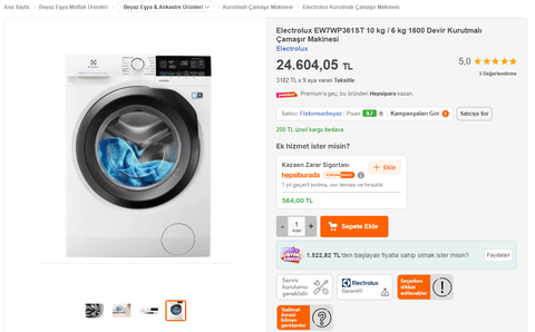 Electrolux kurutmalı çamaşır makineleri 4 5 farklı model hiçbir bilgi bulamadım