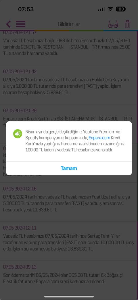 Enpara - Youtube Premium + Spotify Kampanyası Şubat-Haziran 2024