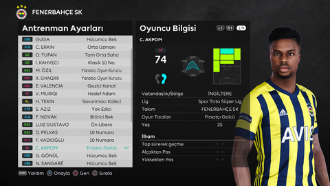 🟡🔵 eFootball PES 2021 FENERBAHÇE KARİYERİM 🟡🔵