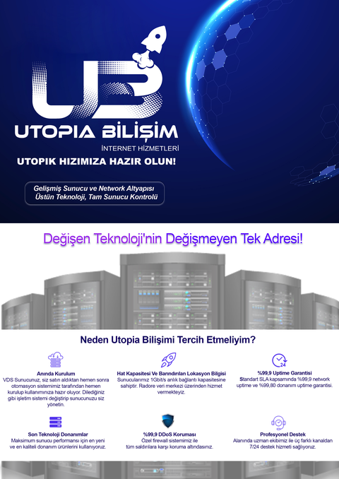 Utopia Bilisim - Teknolojileri ve İnternet Hizmetleri | ✅ 19,99₺ Başlayan Fiyatlarla ✅ |