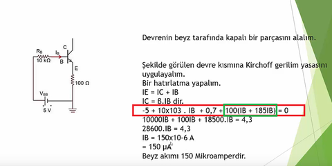 elektronik devreler - transistör ile ilgili bir soru