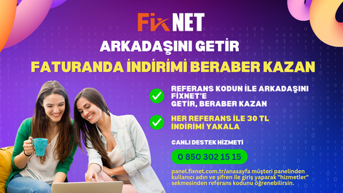 Fixnet Arkadaşını Getir Kampanyası Referans Kodu Paylaşımları