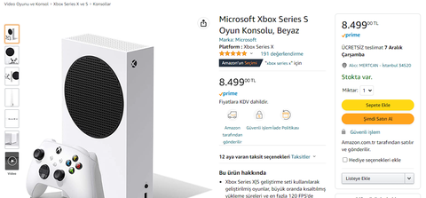 Xbox Series S 6799 TL Mediamarkt